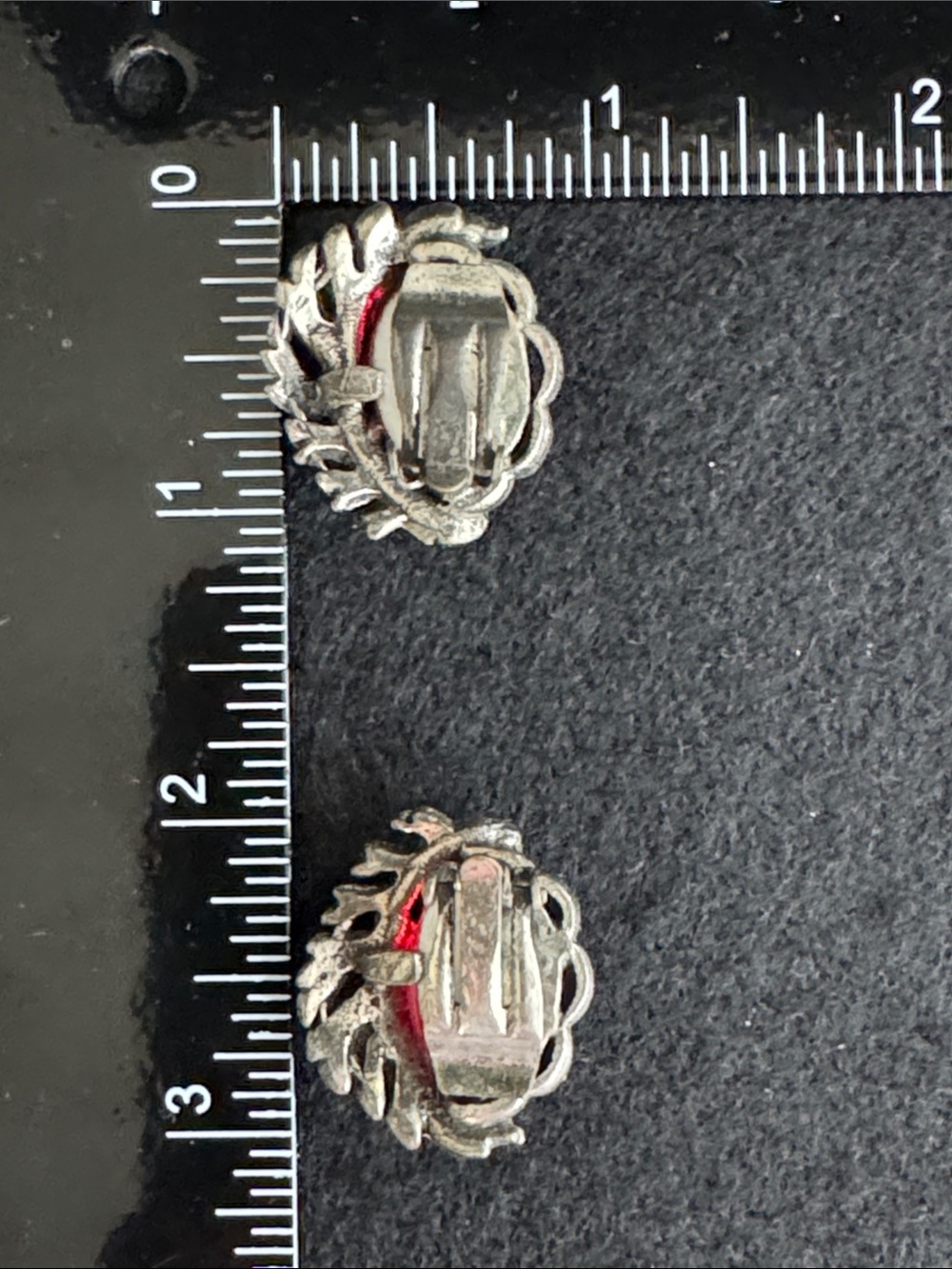 VTG Park Lane Dragons Breath/Mexican Fire Opal Clip Earrings - Picture 3 of 5